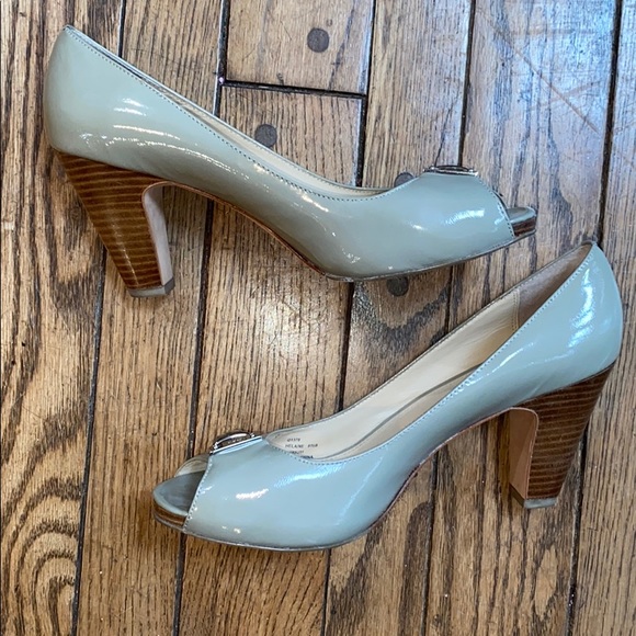 Coach Shoes - COACH Pumps with Open Toes Size 9.5 Tan Color